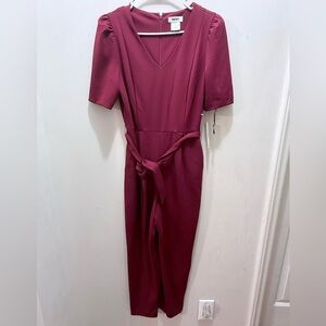 DKNY Women's Deep Burgundy Jumpsuit Sz 8